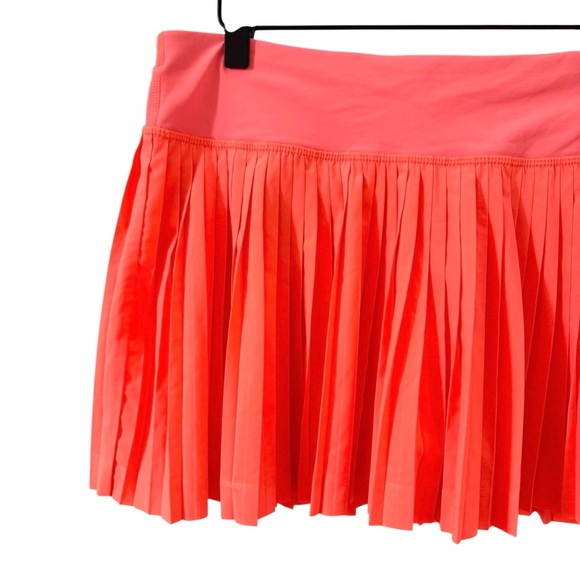 Lululemon Pleat to Street Skirt II in "Grapefruit" Neon Size 8 - Picture 6 of 14